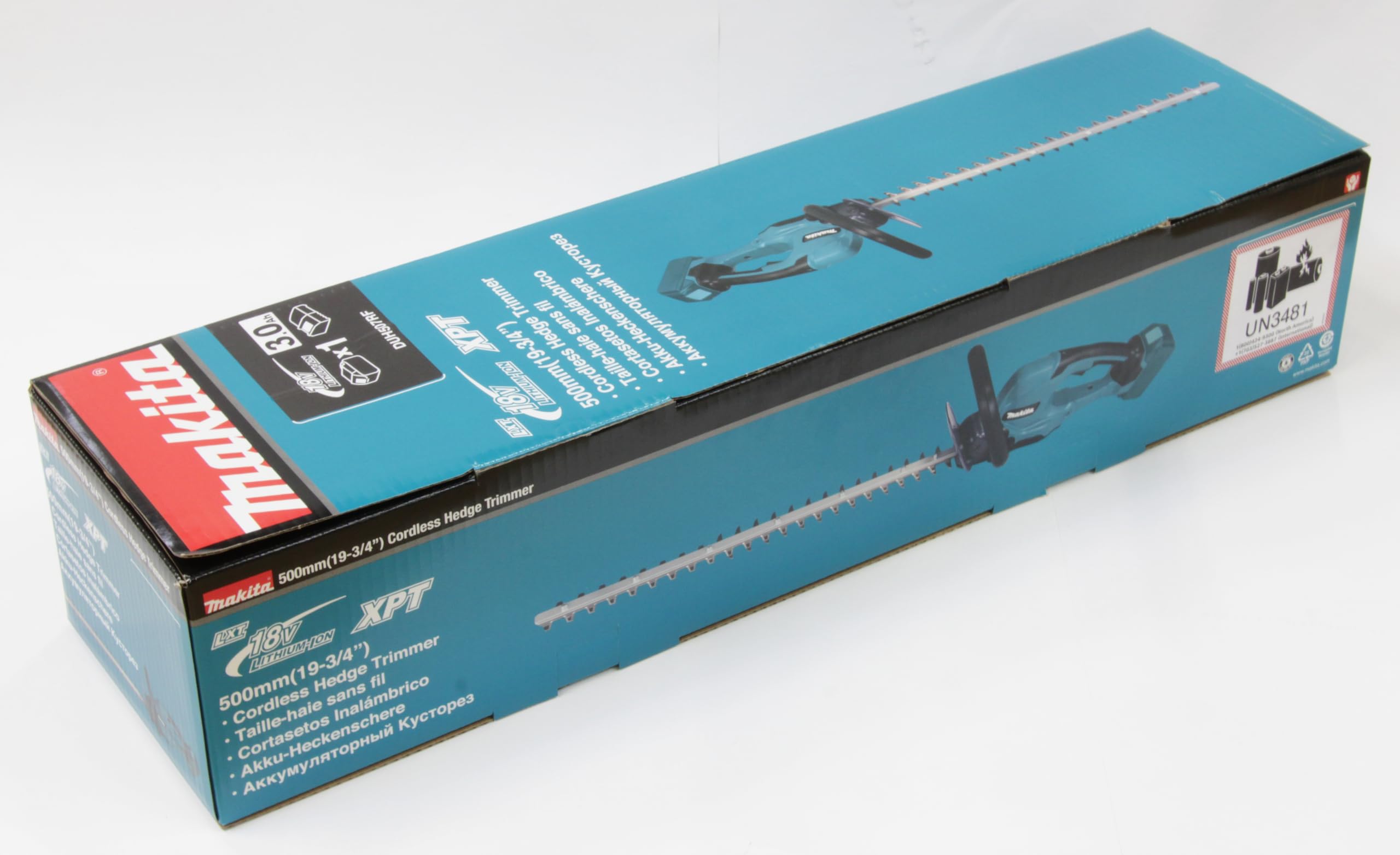 Makita DUH507RF - Cortasetos con batería (50 cm, 18 V, 3,0 Ah, 1 batería y Cargador)