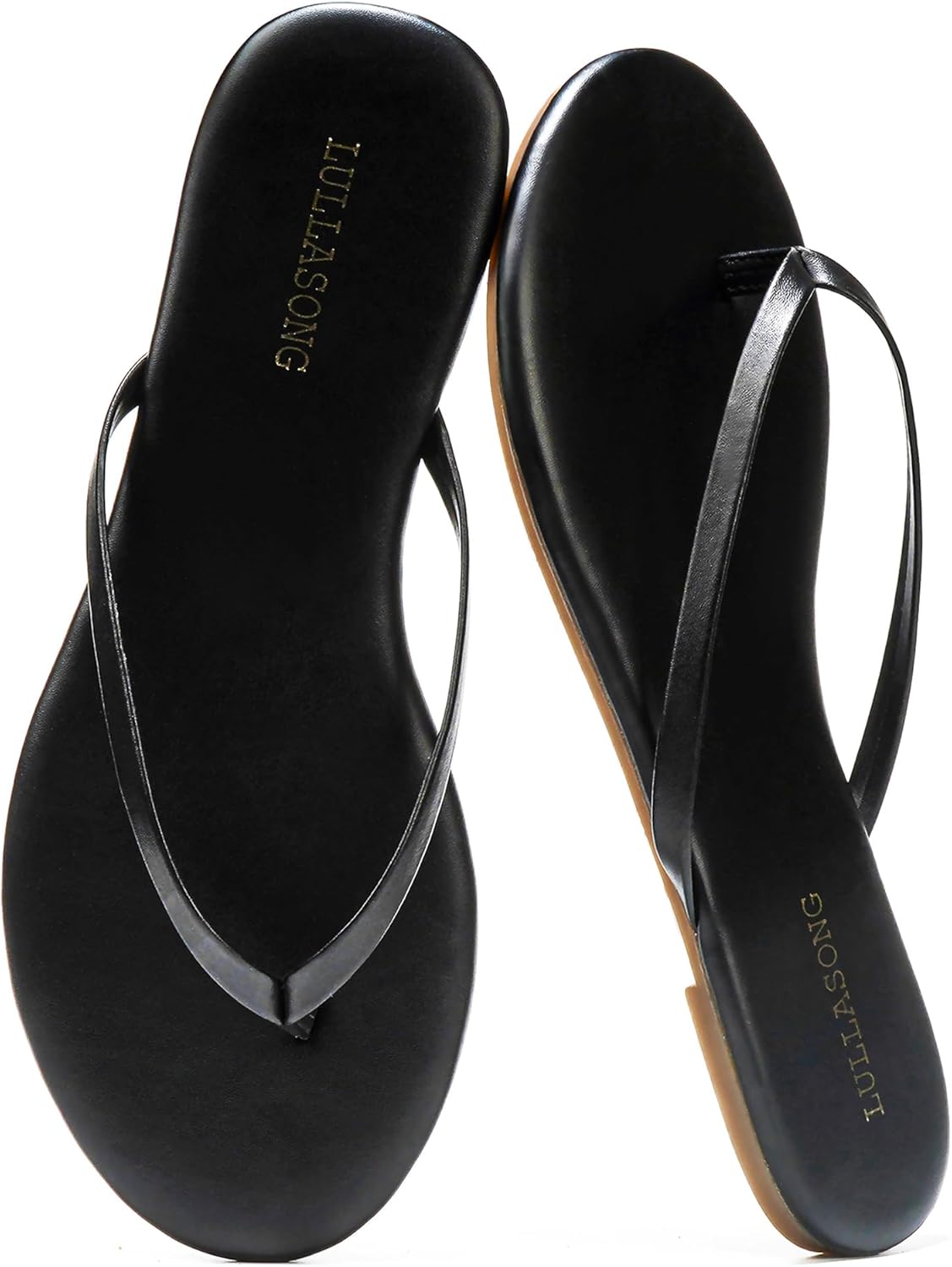 Flip Flops For Women Comfortable Round Toe Beach Sandals Thong Strap Slides Slip On Dressy Flats Sandals For Women