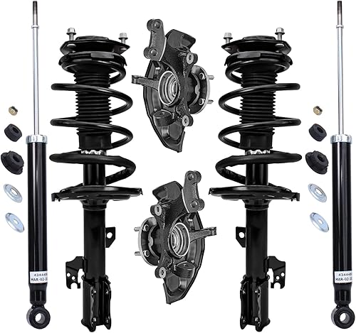 Miniatura 47 de Detroit Axle - Kit de amortiguadores de 6 puntales para Chevrolet Cruze Volt 2011-2012, puntales delanteros con resortes helicoidales barras