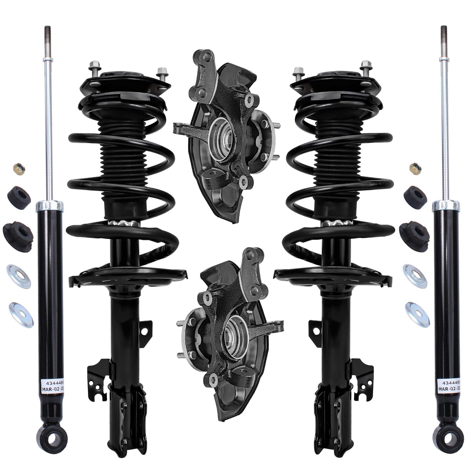 Detroit Axle AWD Front Steering Knuckles Hub Bearings Struts for Toyota Sienna | Mubboo