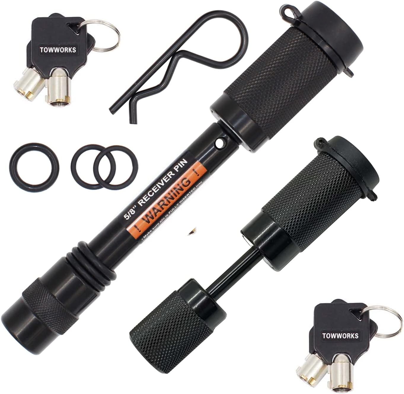 79870 Keyed Alike 5/8" Hitch Lock and 1/4" Coupler Lock Set Bundle - Includes 5/8" Hitch Receiver Locking Pin and 1/4" Trailer Coupler Lock