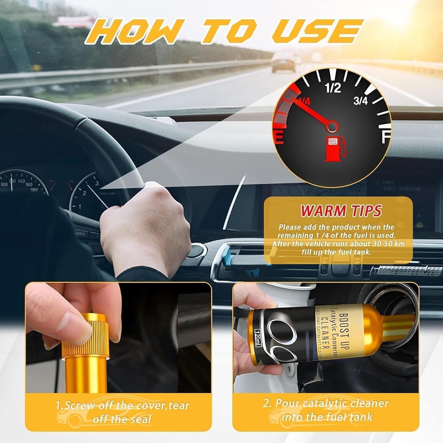 3Pcs Catalytic Converter Cleaner Kit, Boost up Catalytic Convertor Cleaner, Exhaust System Pipe Carbon Removal Cleaner Treatment Additive Oil, Fuel System Treatment Oil Additive — view 4