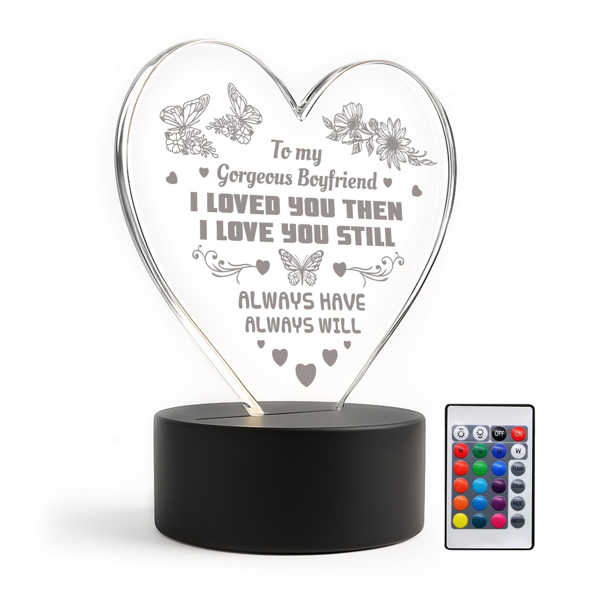 RED OCEAN Loved You Then My Gorgeous Boyfriend Anniversary Birthday Valentines Day Gift for Him Cute Romantic Love Gift