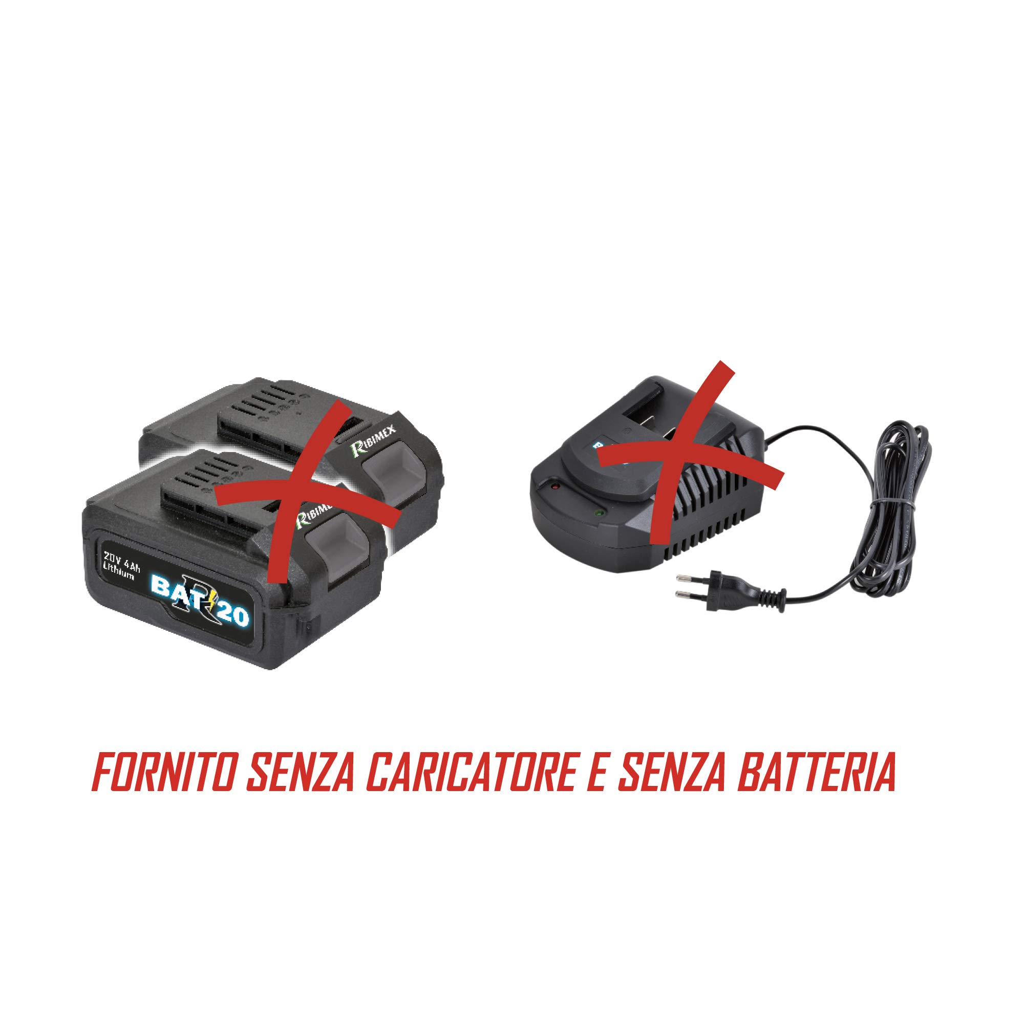 RIBIMEX PRBAT20/PORSB Levigatrice rotorbitale 20 V RBAT20 senza batteria e senza caricatore
