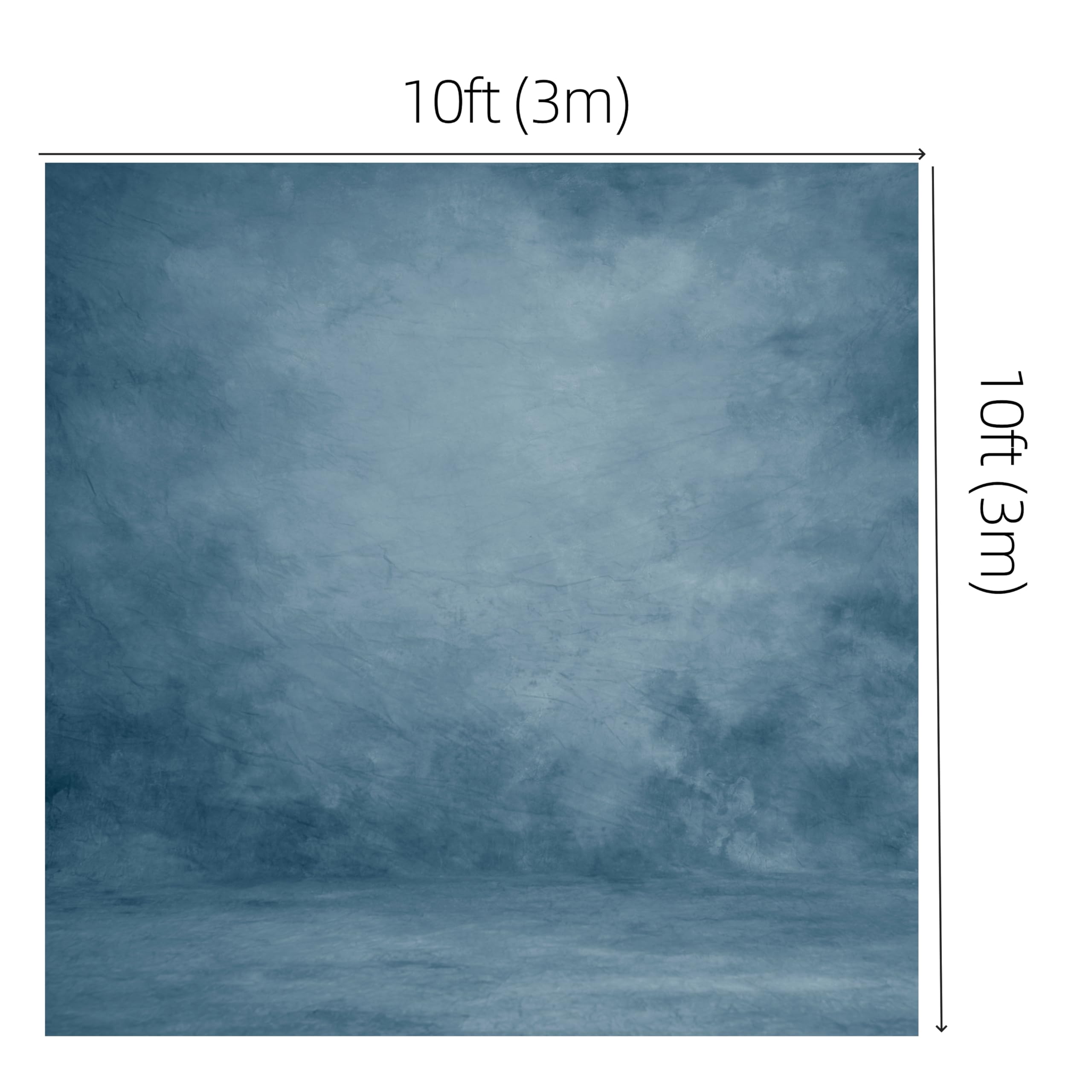 WaW 3x3 m Blue Photo Background Studio for Portrait Photography Fabric Backgrounds for Photo Studios - Image 2