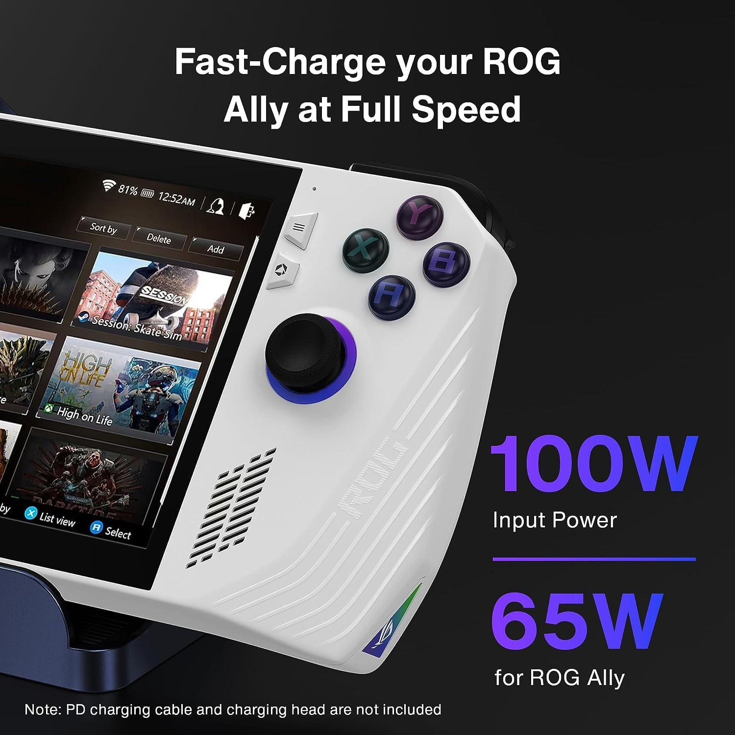 iVANKY 8-in-1 ROG Ally Dock con HDMI 2.1 4K@144Hz, 3*USB-A 3.0, Carica USB-C da 100W, Ethernet da 1Gbps, Docking Station Compatibile con ASUS ROG Alloy X/Lenovo Legion go/Valve Steam Deck OLED