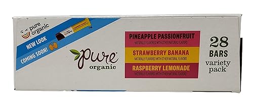 Miniatura 5 de CC Goods Pure Organic - Barras de frutas en capas, piña, fruta de la pasión, plátano de fresa y limonada de frambuesa, 28 barras de frutas por caja,