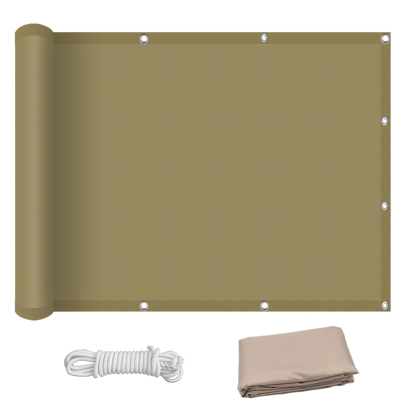 Toile ombrage extérieur pour pergola et patio abri de jardin taupe