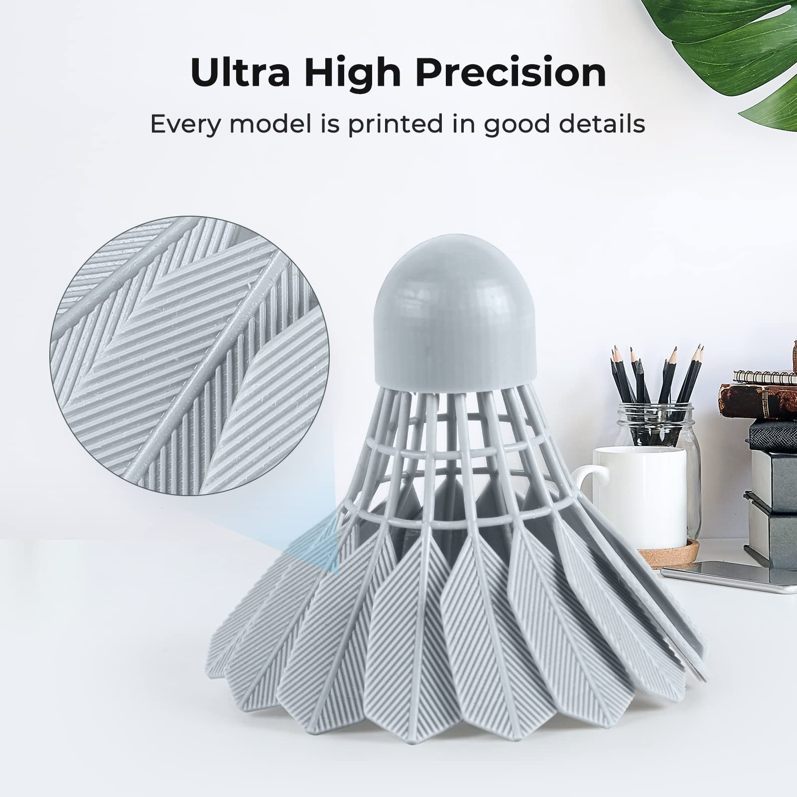 Creality Stampante 3D Resina 405nm UV Alta Precisione a Basso Odore a Polimerizzazione Rapida Standard Photopolymer Resin per Stampanti 3D LCD 3D Printer (Grigio, 1kg)