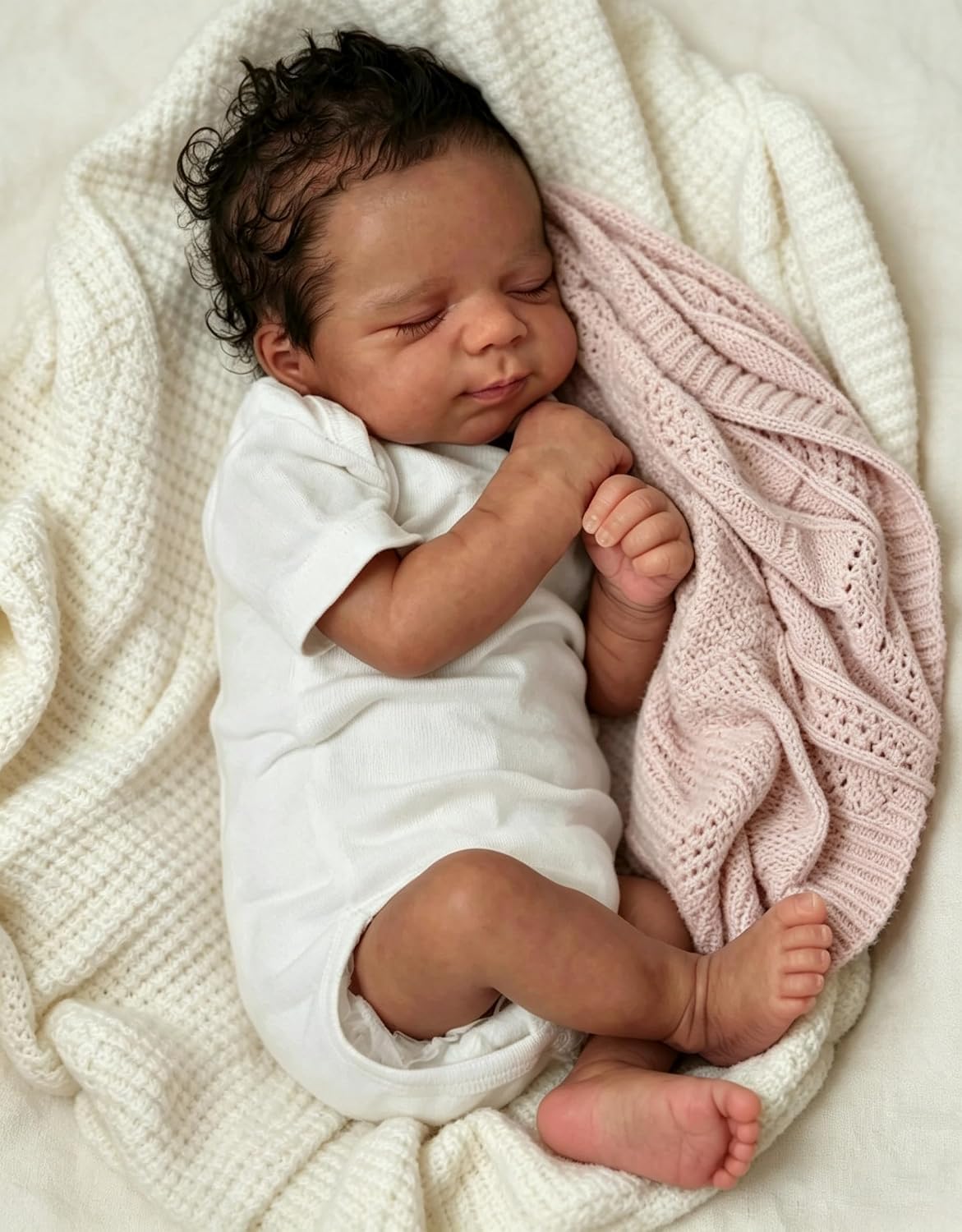 Zero pam Black Reborn Baby Dolls Boy, 18 In Realistic Baby Doll, African American Newborn Babys, Lifelike Baby Doll, Black Reborn Dolls Cloth Body With Accessories — image 1