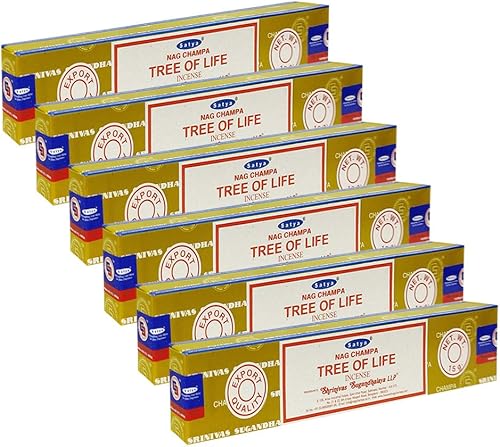 Vista 80 de Satya Sai Baba Nag Champa - Varitas de incienso de 0.53 oz y soporte - Paquete de 6 (aproximadamente 90 varillas)