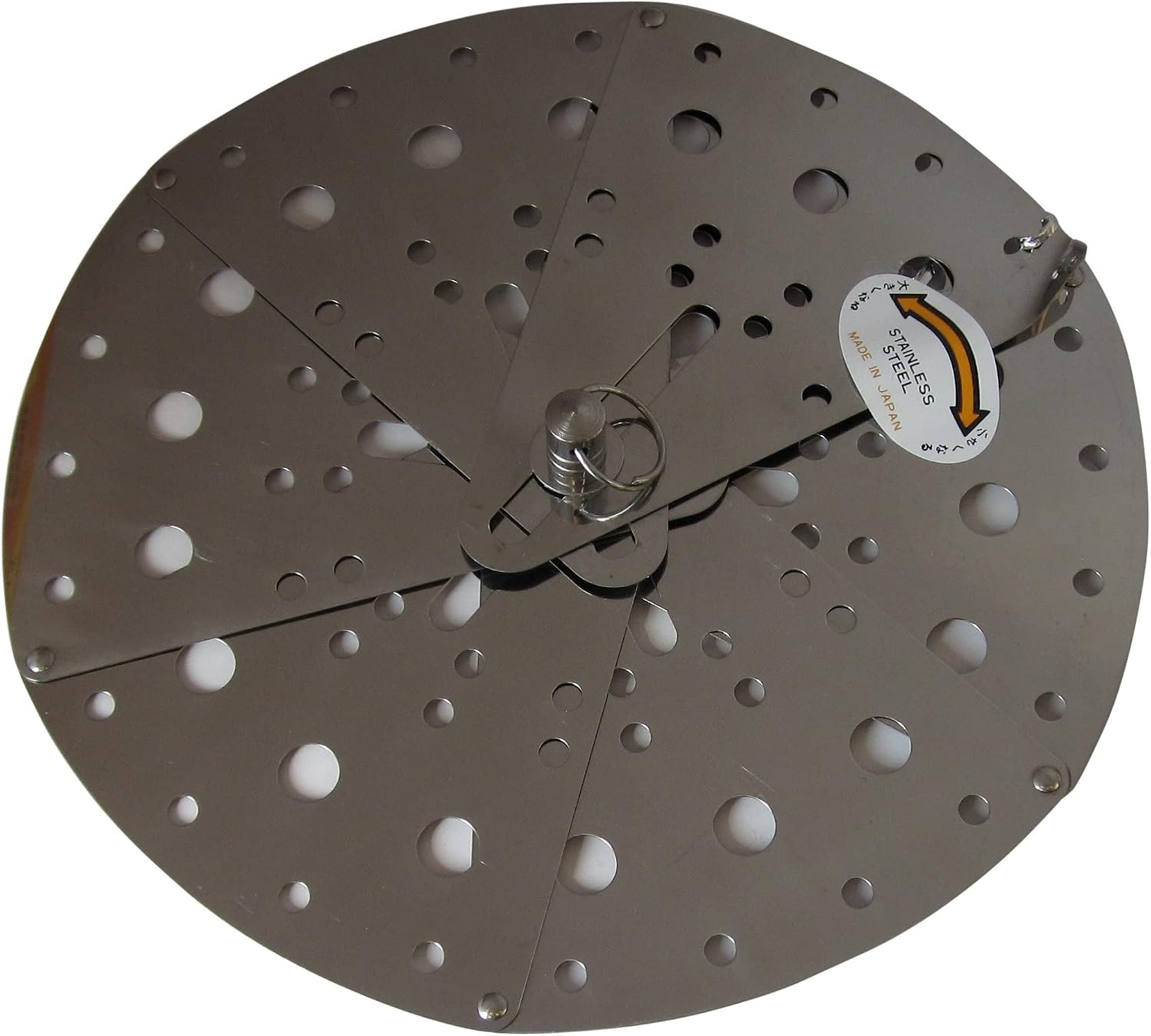 Shimomura Industry Tamahashi FO-1 Free Size Drop Lid, 5.5-9.1 inches (140-230 mm), Stainless Steel, Japan