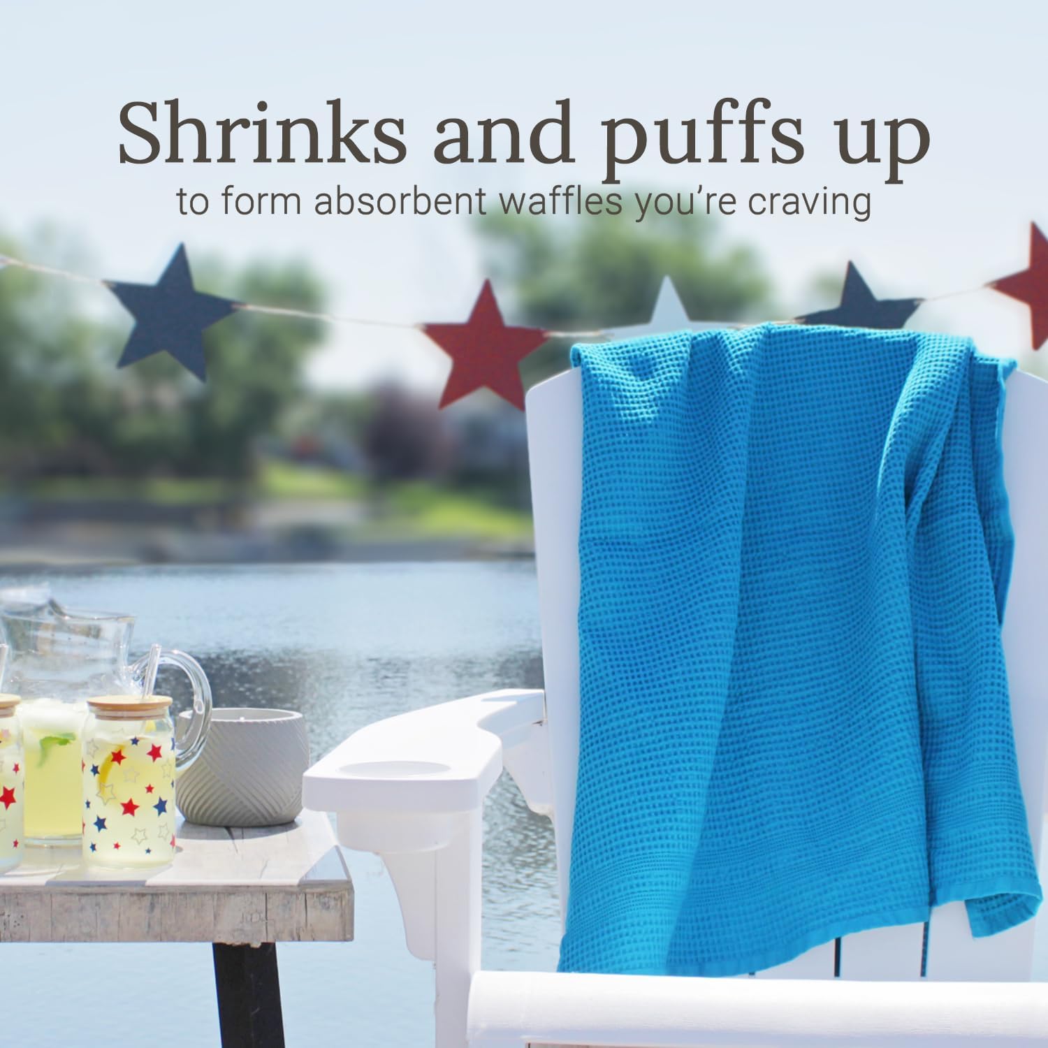 GILDEN TREE Classic Bath Sheet (Aqua) + Shower Steamers Bundle