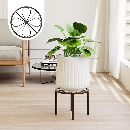 Miniatura 4 de Soporte para Plantas Chinpakden - Soporte para Plantas de 7.9 x 7.9 x 5.9 pulgadas, Elevador de Plantas para Jardín o Patio, Soporte de Flores de