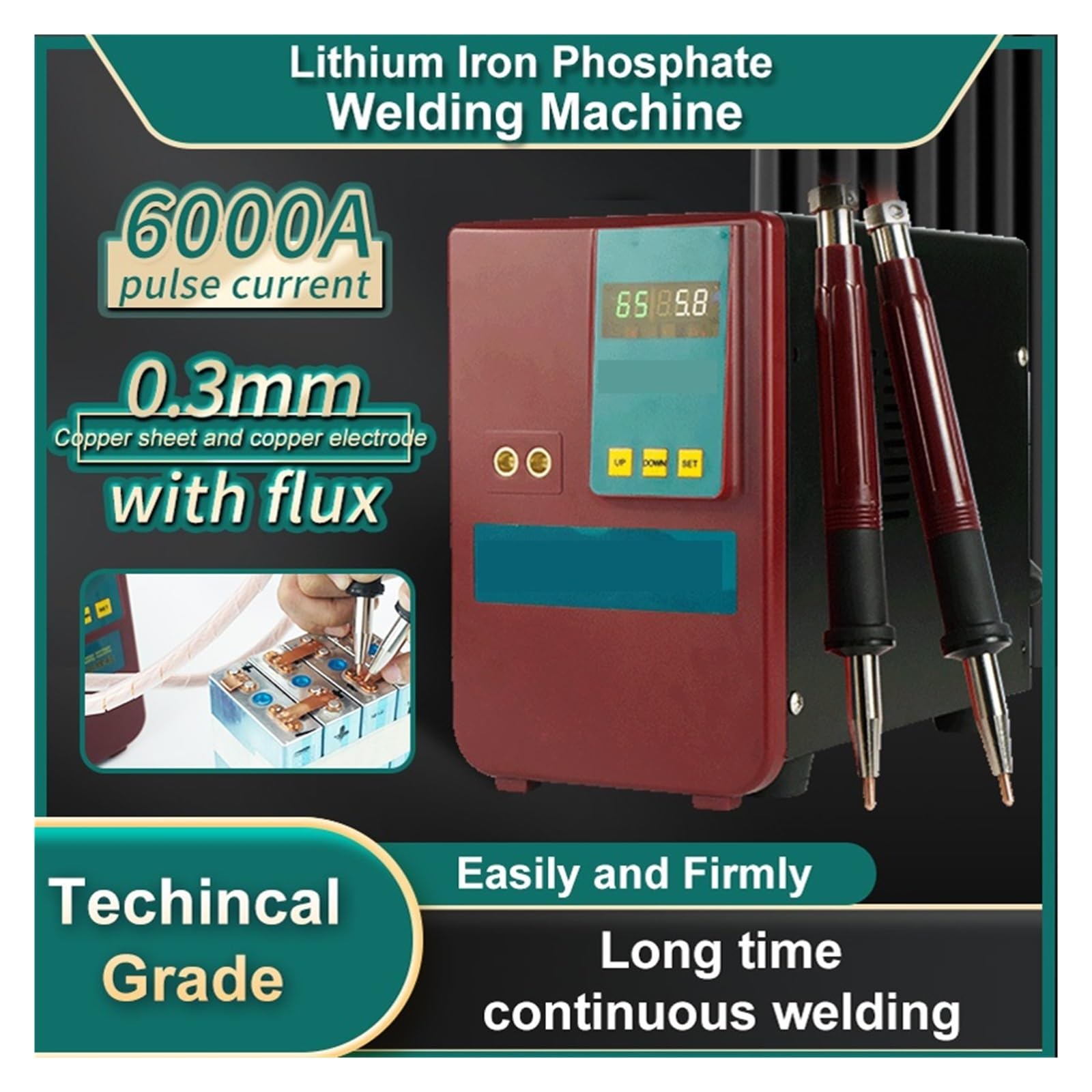 Soldador Portátil De 36KW, Mini Máquina Soldadura Por Puntos For Soldar Cobre, Aluminio Y Conversión Níquel Gran Rendimiento De Soldadura(811A 36kw Welder)