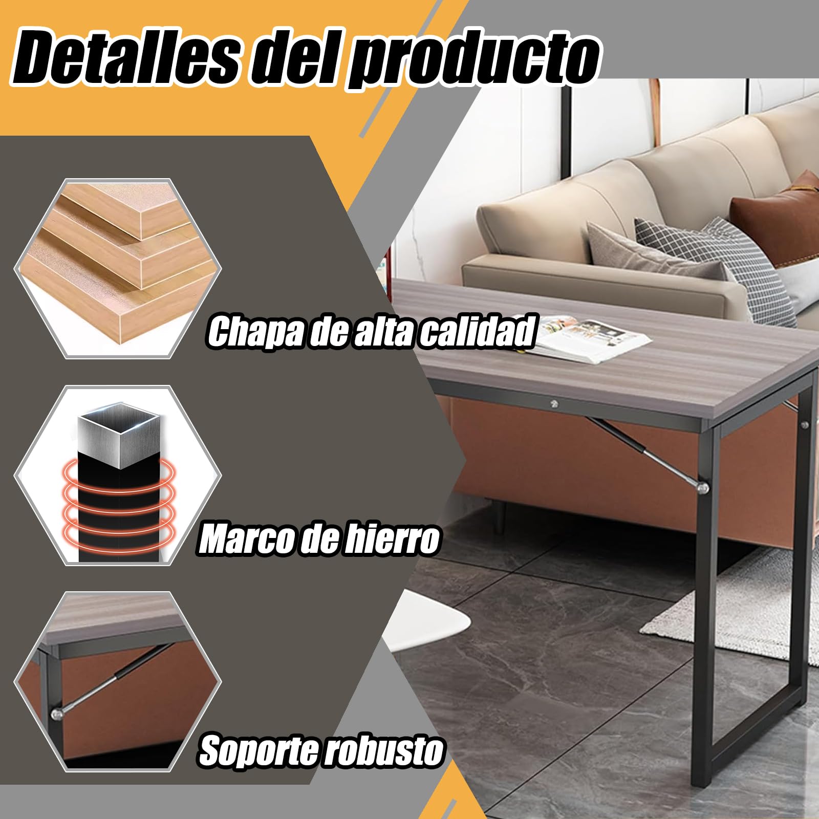 Mesa Abatible Pared Plegable Cocina - Escritorio Compacto, Diseño Minimalista para Espacios Pequeños, Fácil Montaje