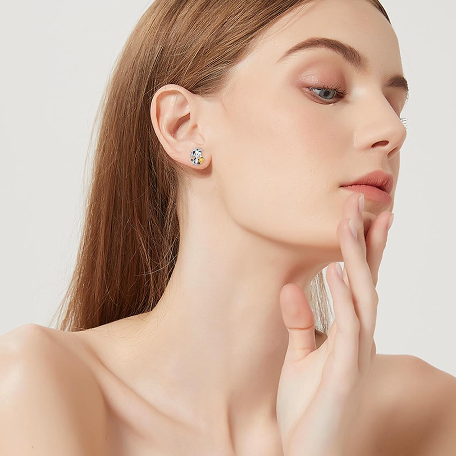 Animal Earrings 925 Sterling Silver Capybaral Cow Bunny Stud Earring for Women Capybara Jewelry Animal Earrings Jewelry - Image 5