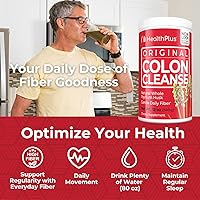 Vista 6 de Health Plus Colon Cleanse - Polvo natural de fibra diaria, sin gluten, desintoxicante, saludable para el corazón (12 onzas, 48 porciones)
