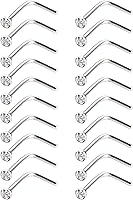 Vista 1 de 20 Piezas Piercing de Nariz Curvado Anillo de Nariz de Acero Inoxidable con Cristales Forma en L Tornillo de Nariz Joyería de Piercing, Calibre 20