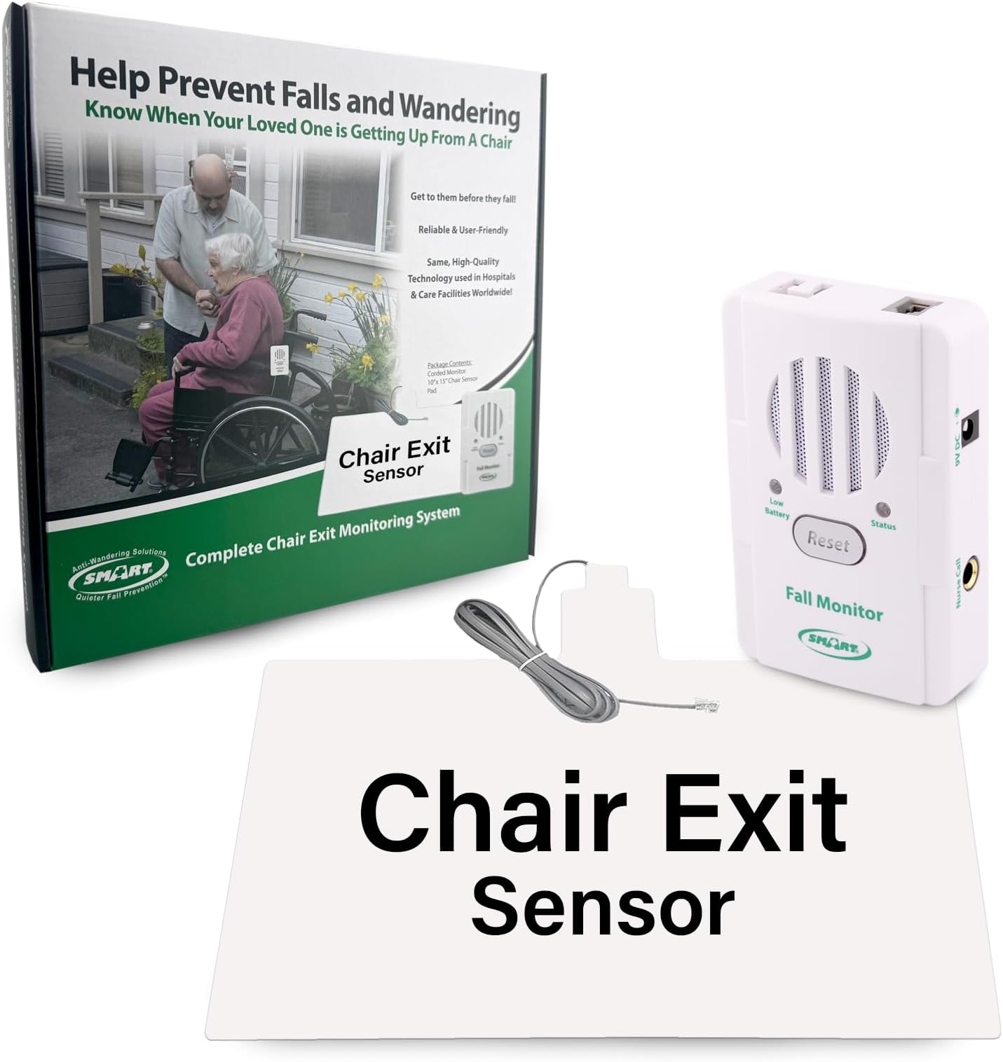 Basic Fall Monitor and 10" x 15" Chair Pad (1 Year Warranty)
