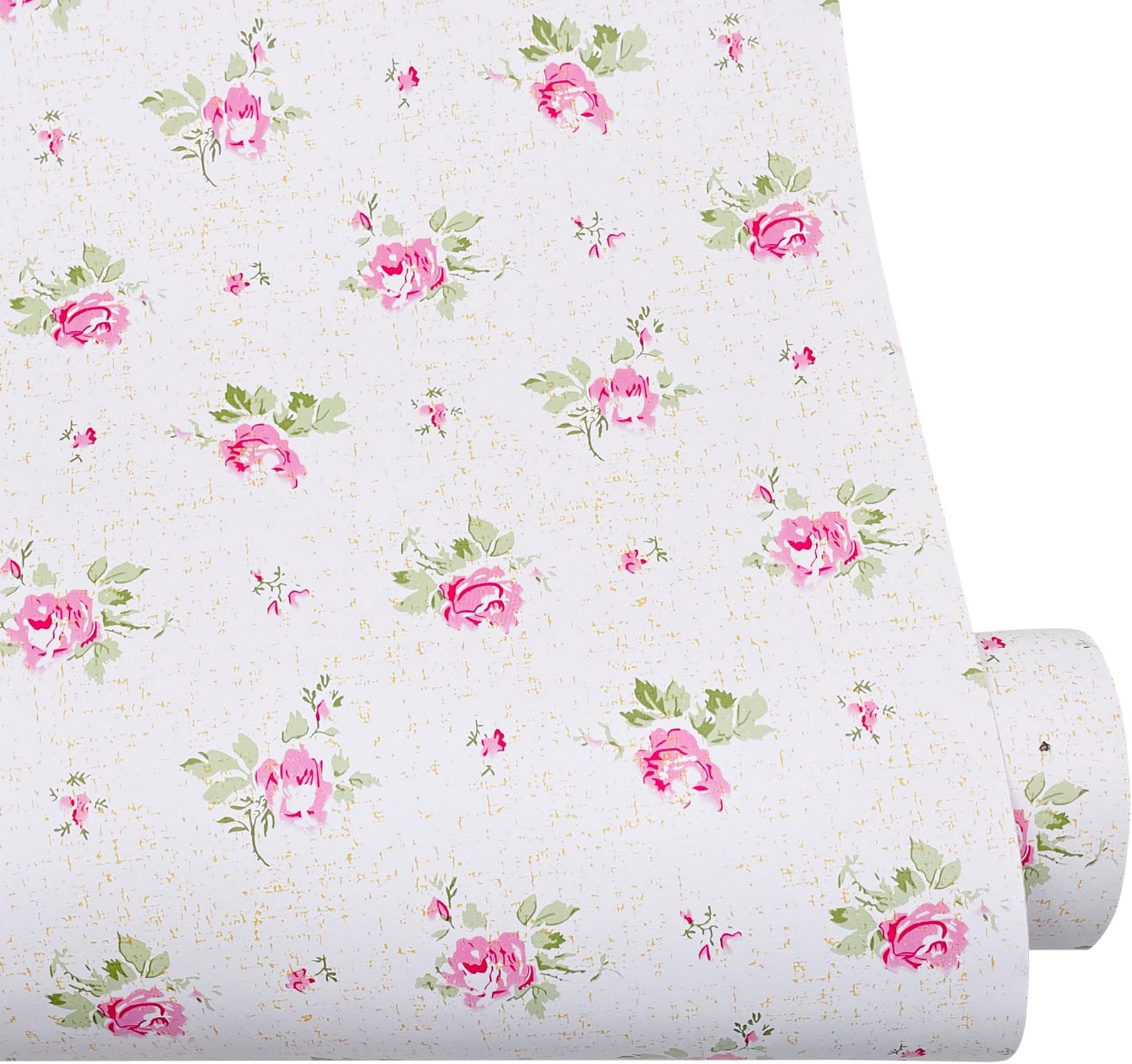 SimpleLife4U Pink Rose Furniture Protect Paper Removable Shelf Liner for Kitchen Cabinet Dresser Drawer Covering