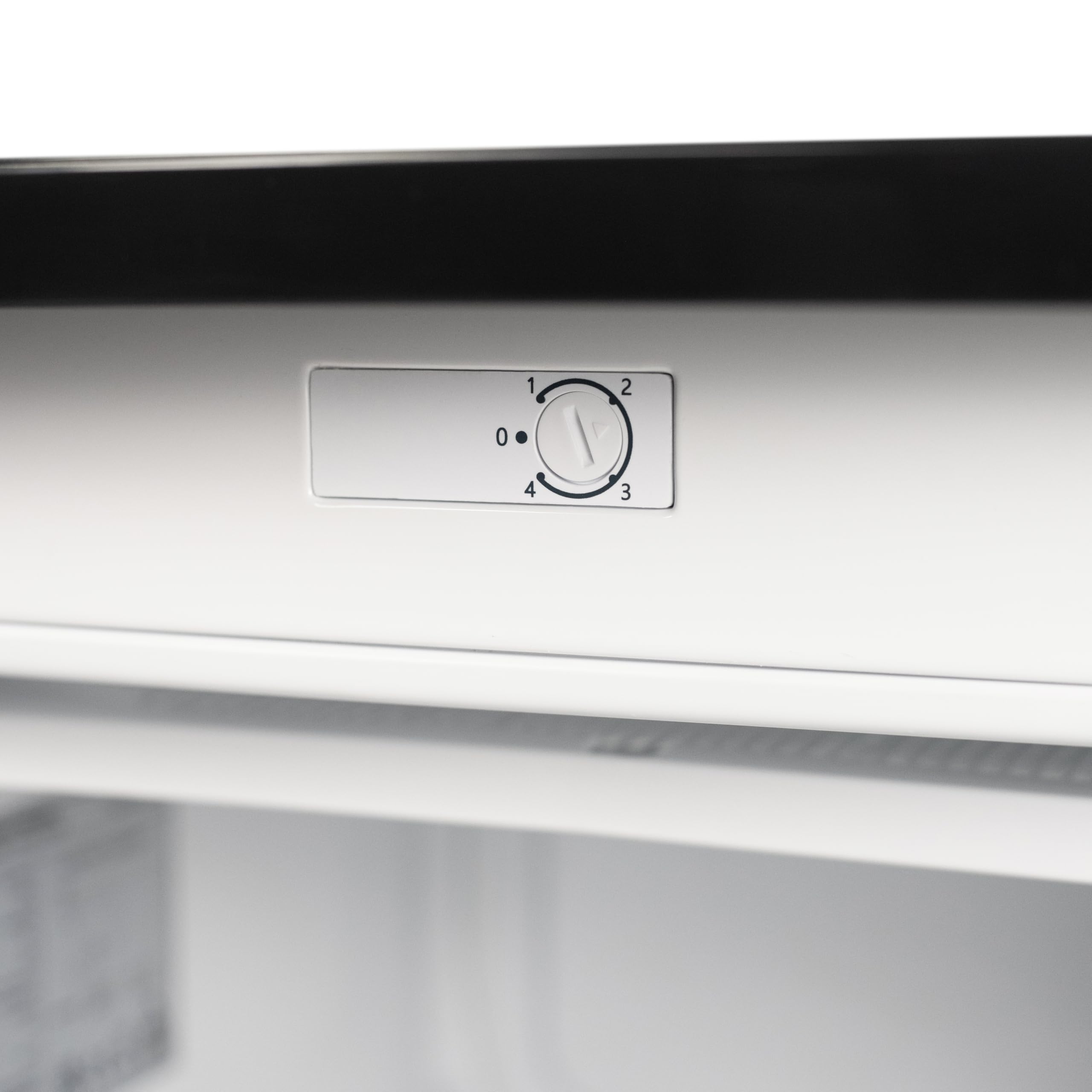 Willow WUCFZ55B 85L Small Freezer with Recessed Handle, Reversible Door, Undercounter Freezer, Adjustable Thermostat, 4* Rating - Black — view 4
