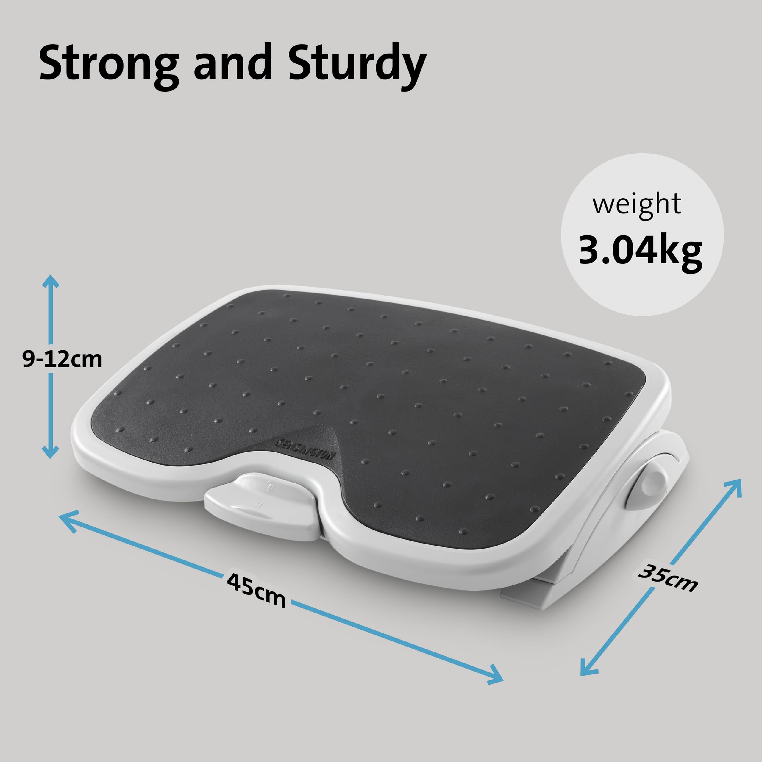 Kensington SoleMate Plus Fußstütze für unter den Schreibtisch, Fußhocker mit SmartFit Ergonomic System, mit 6-stufiger Neigungsverstellung und rutschfester Basis für Büro und Zuhause, Grau, 56146