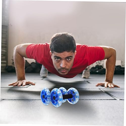 Miniatura 4 de Rueda de fitness para hombres y mujeres, ejercitador de estómago, rueda de rodillo abdominal para construcción muscular abdominal