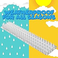 Vista 5 de ohlela Paquete de 24 picos para pájaros para exteriores para mantener alejadas a las aves, disuasorio de palomas de balcón de 26.5 pies, disuasorios