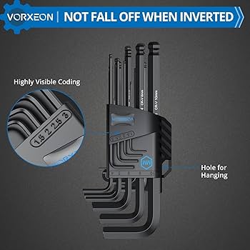 ⭐︎mee⭐︎ VORXEON Allen Wrench Hex Key Set 1.5mm-10mm, 9PCS Metric