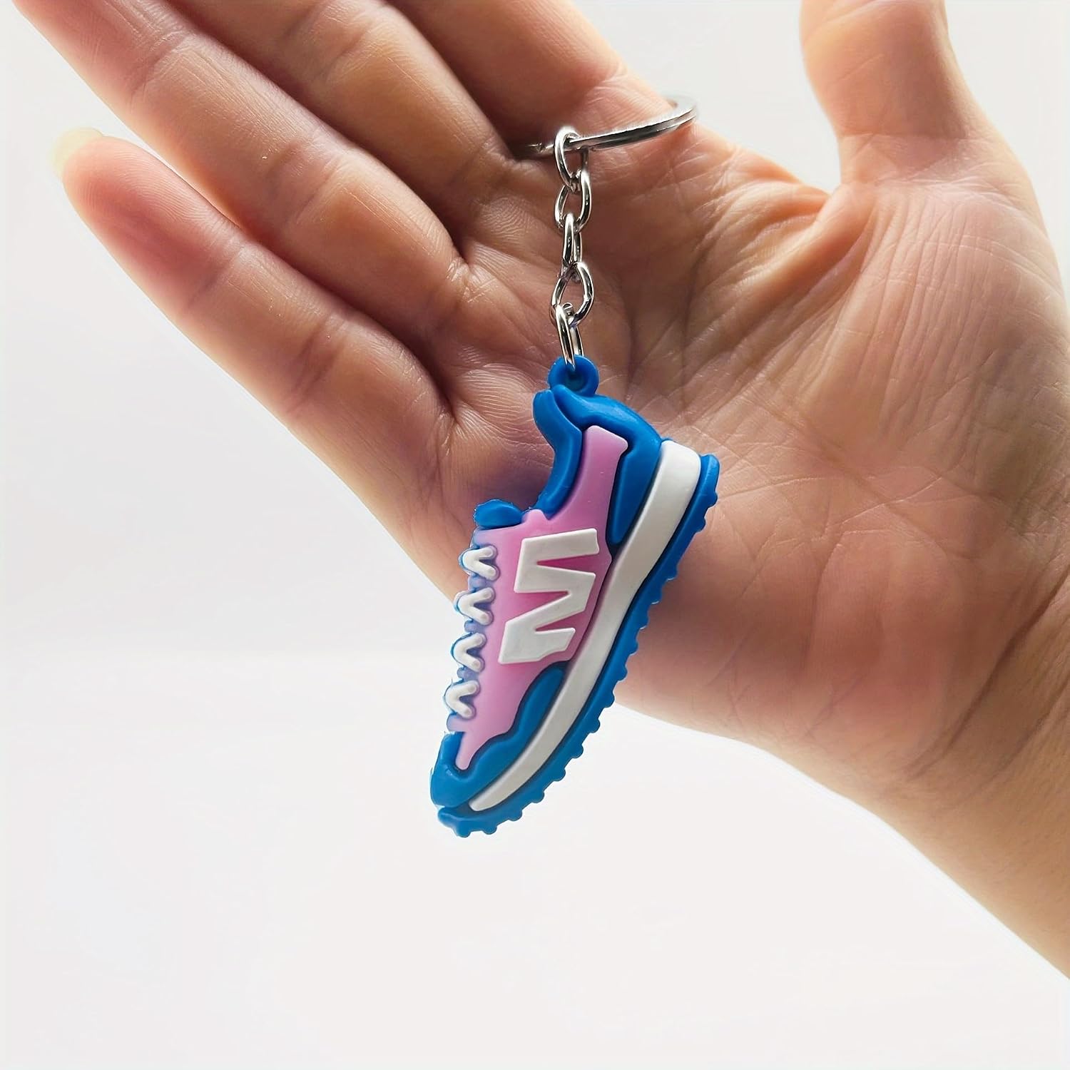 LeeCHee 6Pcs Sneakers Keyring Sneaker Shoes Color Mix Colorful,Handmade Fashion Jewelry,Key Ring Chain Lanyard image 3