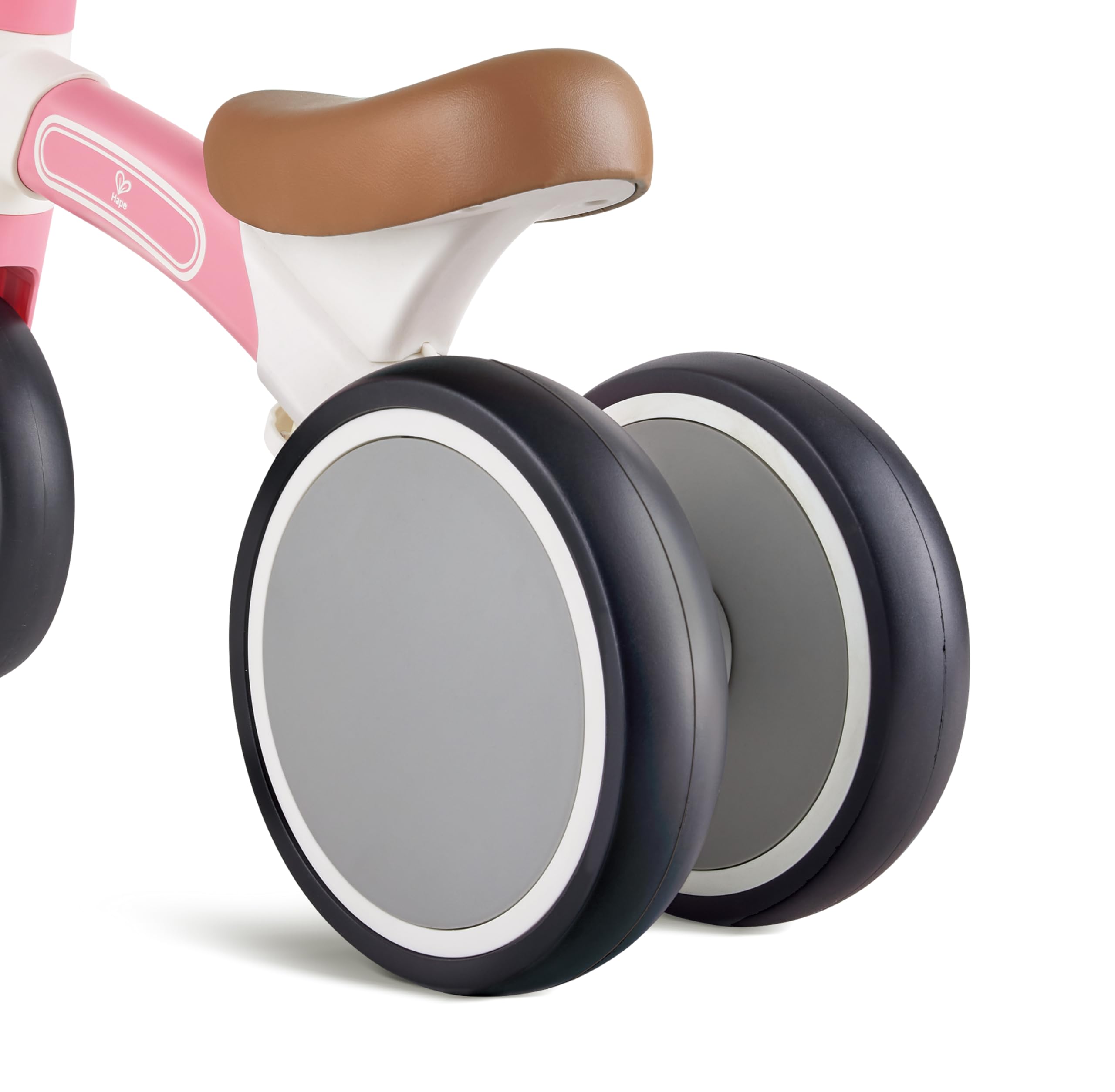 Hape Outdoor Draisienne 3 Roues Bébé Rose - Enfant 18 Mois et Plus - pour l'Équilibre, la Coordination et la Motricité - Cadre Léger en Aluminium, Siège Ergonomique & Réglable - Direction à 60°