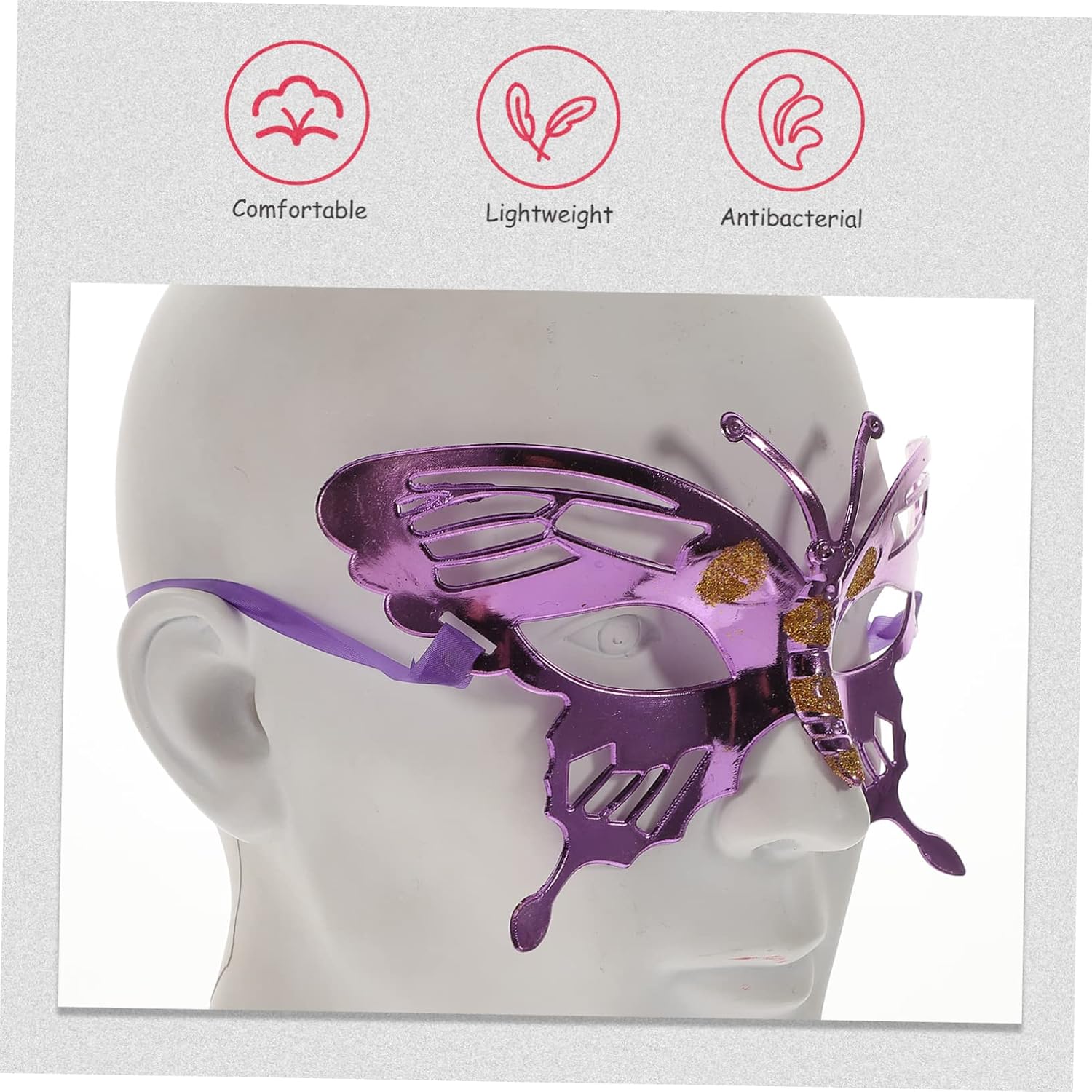 MAGICLULU Halloween Butterfly Masquerade Mask 4pcs Plastic Women Party Prop