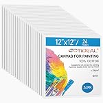Gotideal Canvas Panneaux pour la peinture, 24pcs 16x20 Toile Primed pour la peinture, en vrac toile de peinture pour les enfants et les adultes, blanc Panneaux de toile vierge pour acrylique, huile, Pour Art fournitures