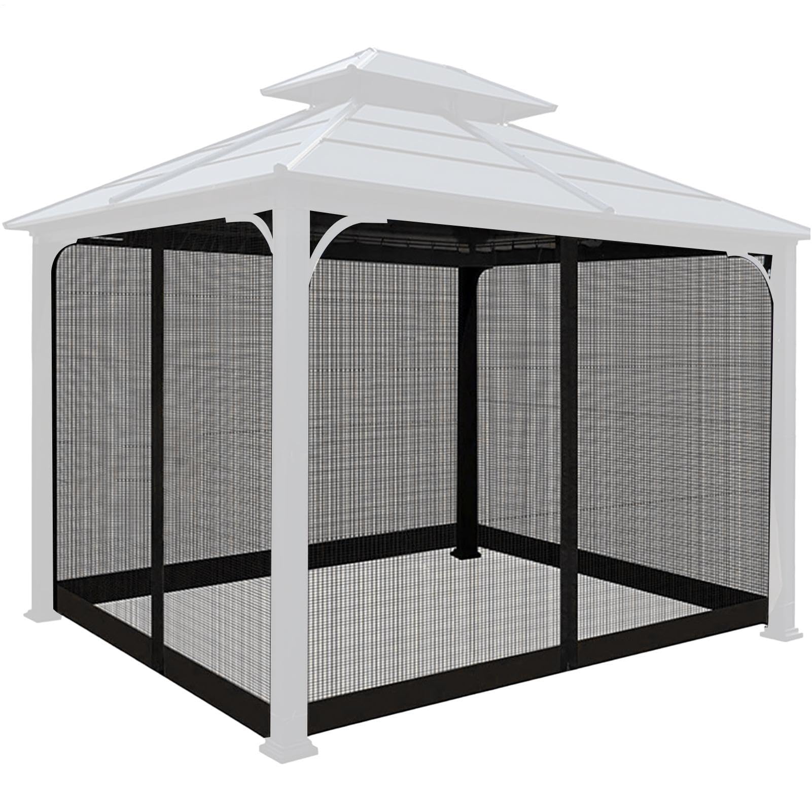 Zanzariera Patio Copertura Grande 3,66x3,66 m Pieghevole Portatile | Zanzariera per all'Aperto per Casa Camera da Interno Quotidiano Viaggio Esterno Giardino all'Aperto