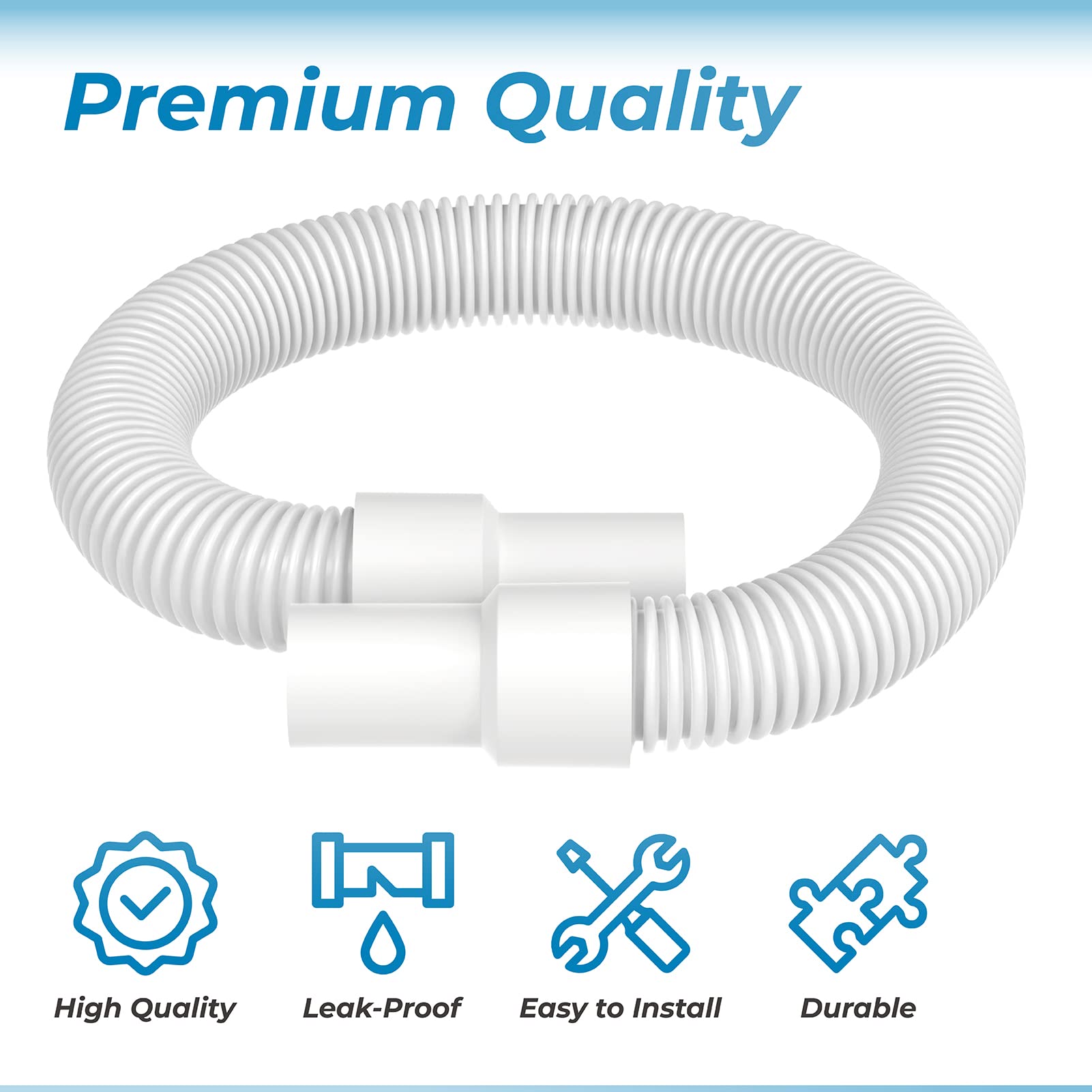 ANTOBLE Manguera de vacío flexible R211256 de 3 pies de repuesto para trampas de hojas Pentair Leaf para piscina y spa, modelos 179, 179c, 180, 186