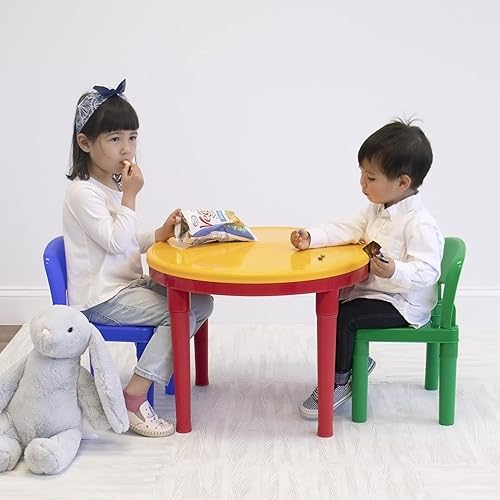 Miniatura 3 de Juego de mesa de actividades para niños 2 en 1 de plástico compatible con LEGO y 2 sillas Tot Tutors CT642 colores brillantes Plástico Primarios