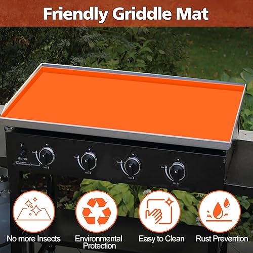 Miniatura 6 de MOFEEZ Alfombrilla de silicona para plancha Blackstone de 36 pulgadas, resistente de grado alimenticio, protege la plancha de roedores, insectos,