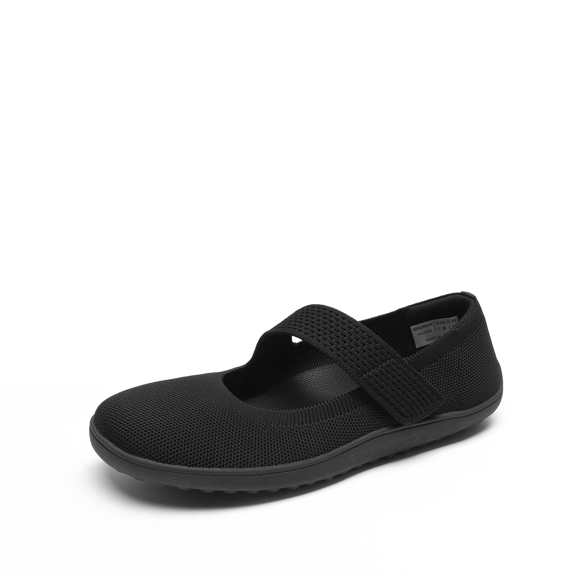 DREAM PAIRS Zapatos Planos de Ballet Mary Jane para Mujer, Tejido sin Calcetín, con Caja de Dedos Ancha y Soporte para el Arco, Ideales para Ocasiones Casuales