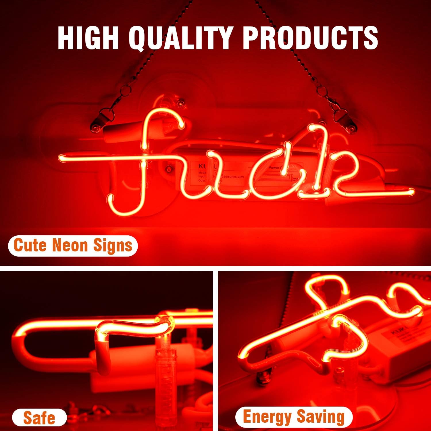 Super Deal Product Neon Signs Fuck Light Neon Light Sign Hanging Wall Sign Neon Girls Sign Neon Words Real Neon for Wall Home Bedroom Room Decor Bar Beer Decoration Signs