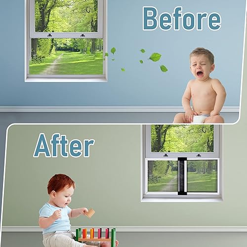 Miniatura 3 de BafloTEX Pantalla de ventana, Pantallas de ventana expandibles, Reemplazo de pantalla de ventana ajustable, Pantalla con marco de madera y aluminio,