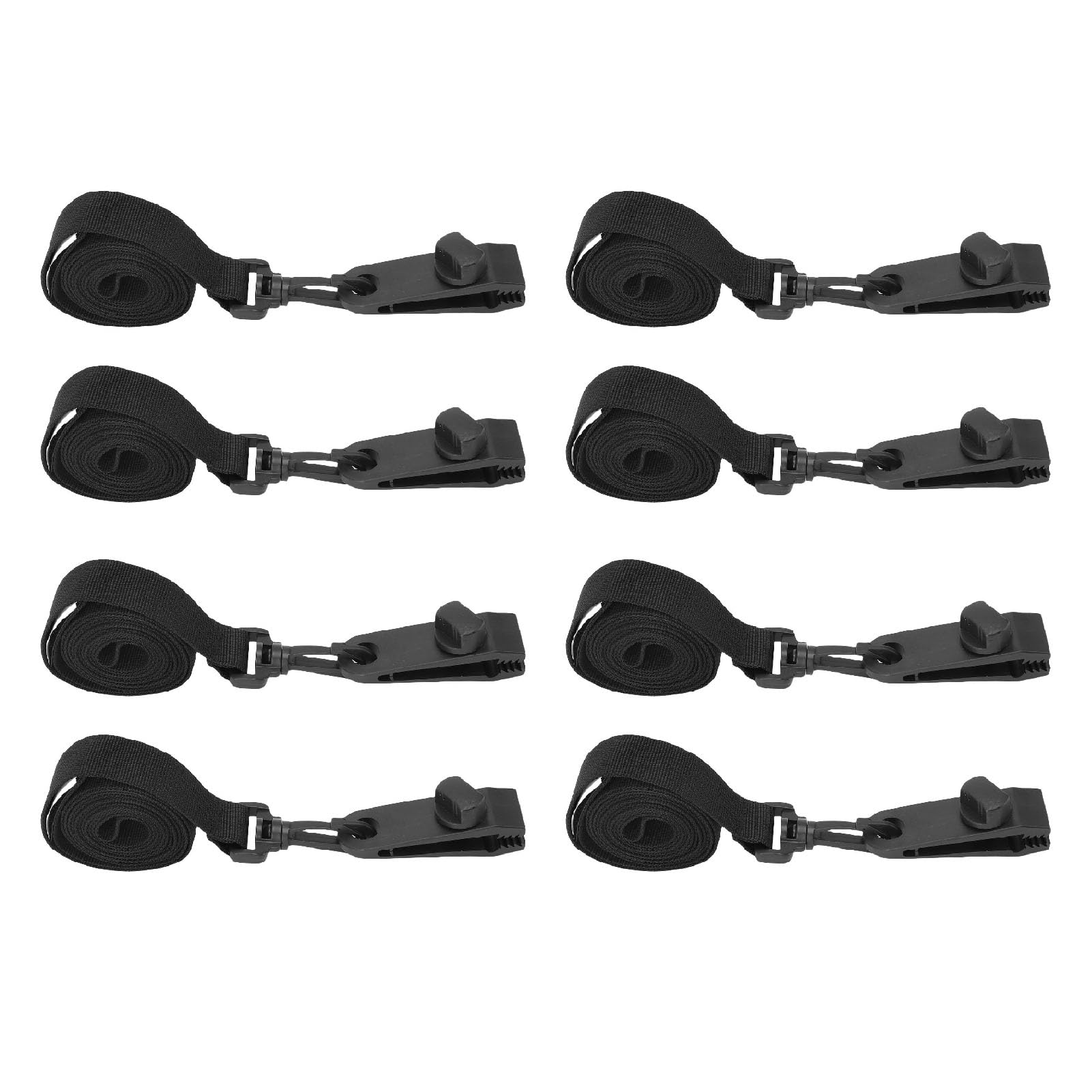 Kit de moulinet de bâche de piscine 16 pièces 8 sangles de serrage Installation sans effort Fixation de couverture – Verrouillage serré sans dommage pour piscine creusée
