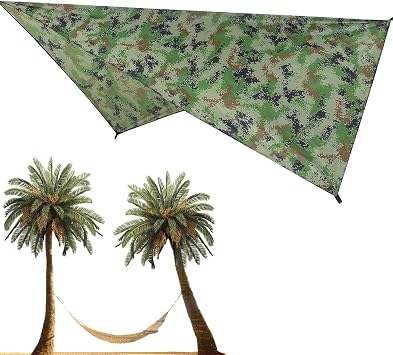 Hammock Rain Fly – Lightweight Backpacking Tarp For Camping And Outdoor Adventures | Compact Waterproof Tarp Shelter For Travel, Hiking, And Survival, Ideal Tent Footprint Or Shade Cover