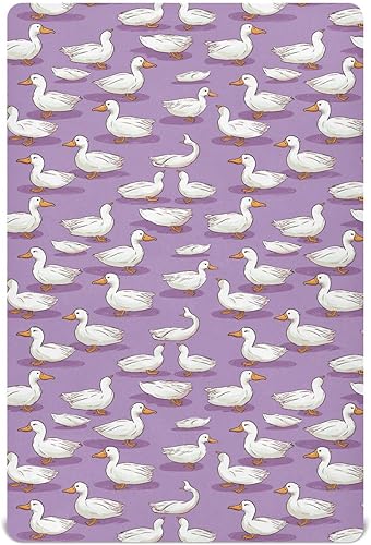 Miniatura 1 de Fitted Crib Sheets Kawaii Ducks Baby Crib Sheets for Boy & Girl Toddler Mattress Sheets 21216803
