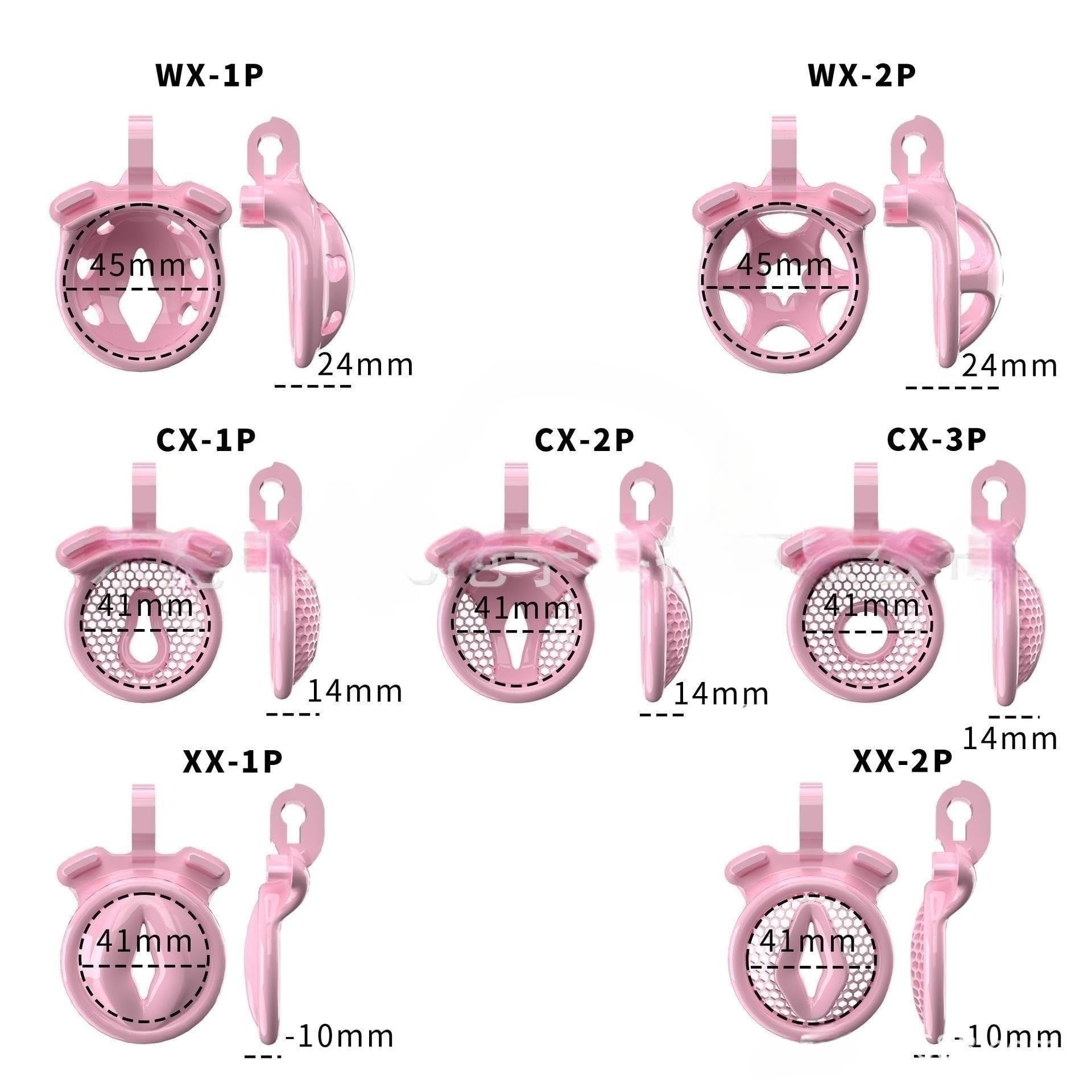 WOLWES Cage d'exercice multifonctionnelle en résine Rose avec 5 Anneaux A21 (05)