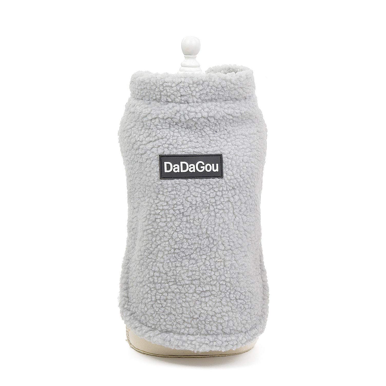 SMALLLEE_LUCKY_STORE Pet Soft Sherpa Fleece Jumper Vest Jacket for Small Dogs Cats Sleeveless Winter Coat Cozy Warm Puppy Yorkie Chihuahua Clothes,Grey S