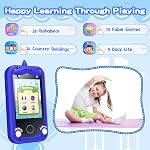 Enfants Smart Phone pour les garçons, Cadeaux d'anniversaire de Noël pour les filles Âge 3-10, Apprentissage des tout-petits Jouer Cell Toy Téléphone avec double appareil photo, Jeu, Joueur de musique
