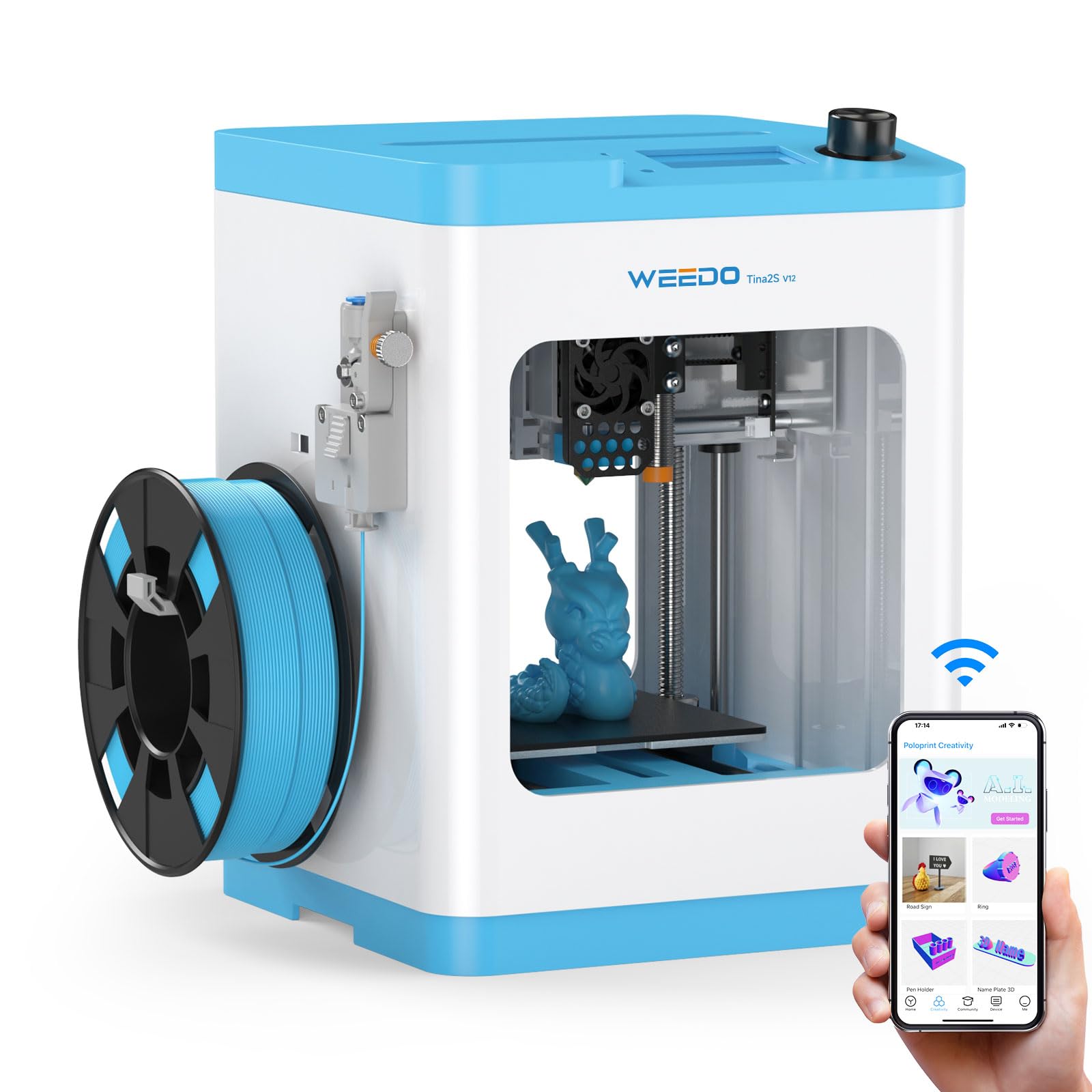 TINA2S 3D Printer for Kids and Beginners, WEEDO Mini 3D Printer