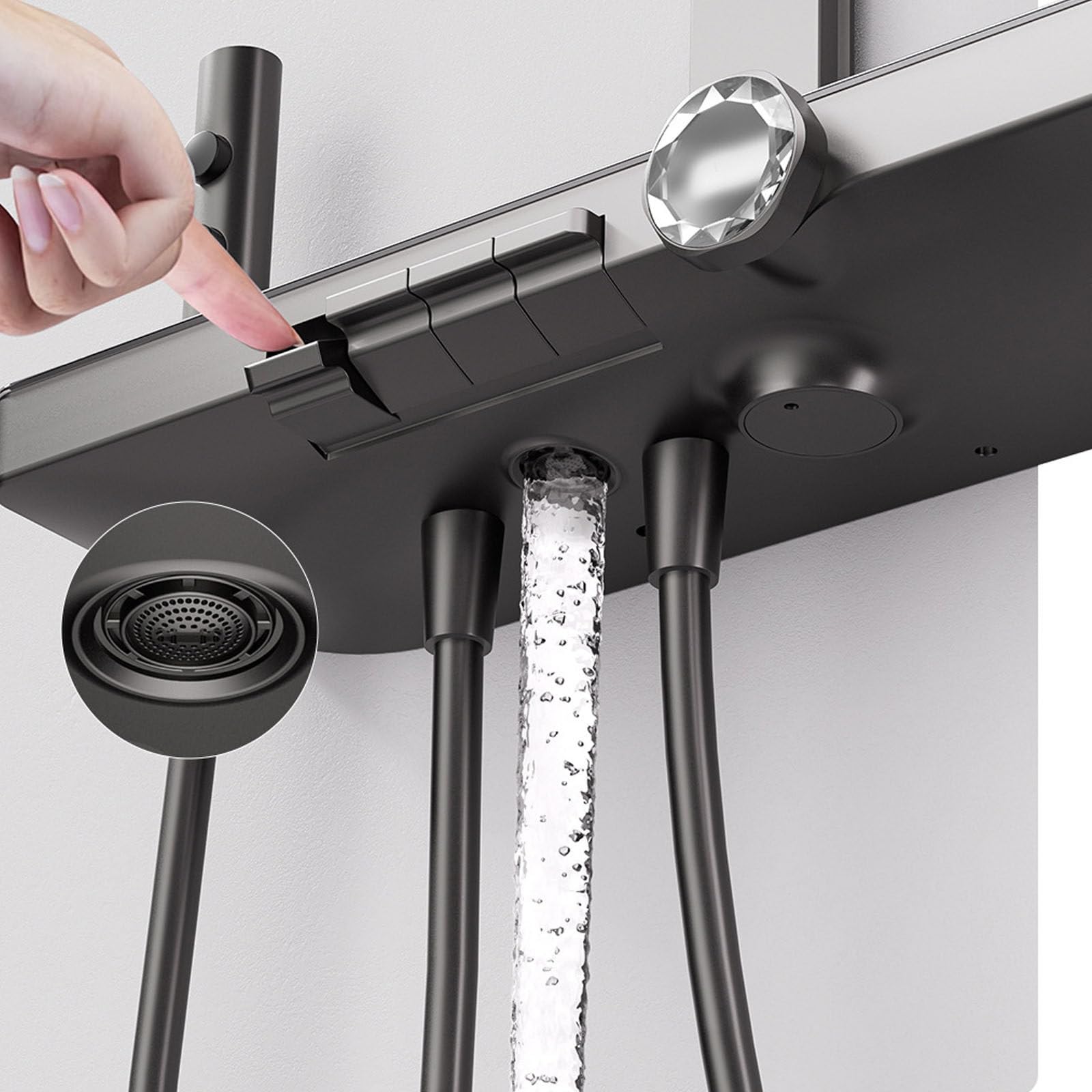 Ornamente Zestaw głowic prysznicowych, ręczny spray i wanna, system spryskiwaczy bidetowych, głowice prysznicowe do najlepszych doświadczeń kąpielowych, luksusowe akcesoria łazienkowe