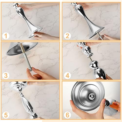 Miniatura 6 de Rtteri 24 piezas de 20 pulgadas de alto para flores de boda, centros de mesa de boda, soporte de centro de mesa de metal, jarrón de flores, soportes